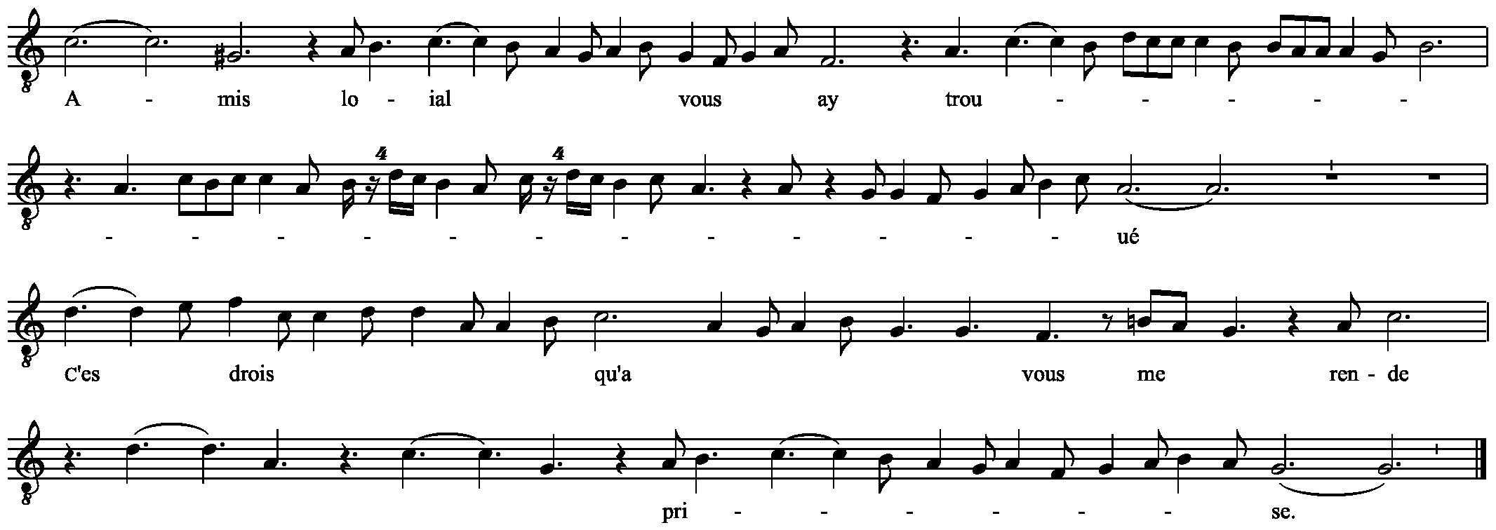 Refrain musical notation